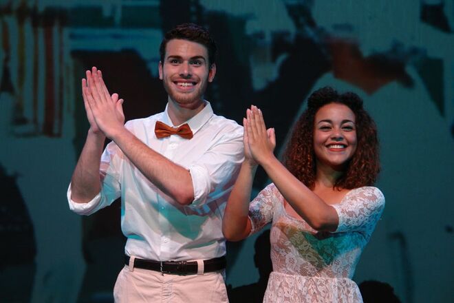 Rafael Gomes e Ana Valentim em MARY POPPINS, A Mulher que Salvou o Mundo ©Raquel Albino
