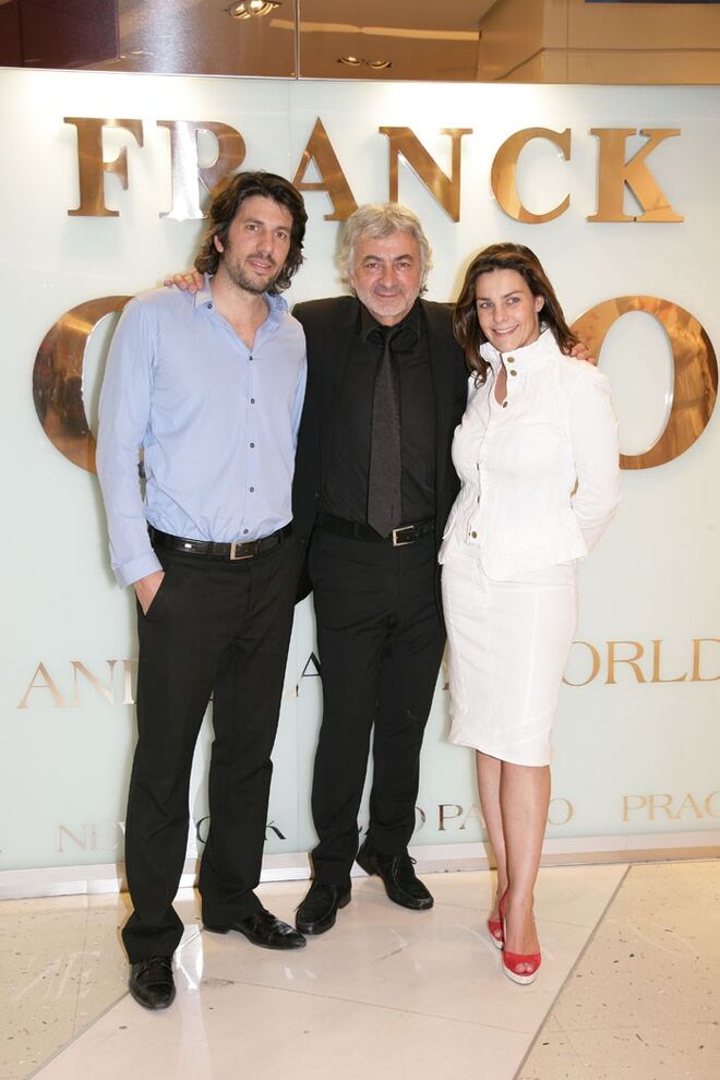 Com os filhos, Olivia e Fabien