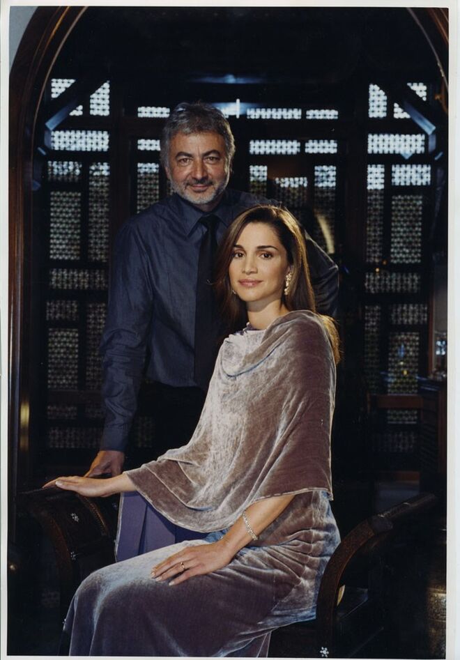 Com a rainha da Jordânia