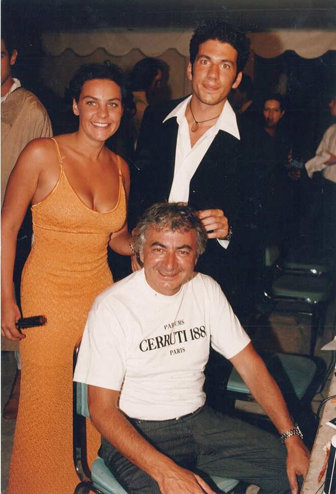 Com os filhos, Olivia e Fabien