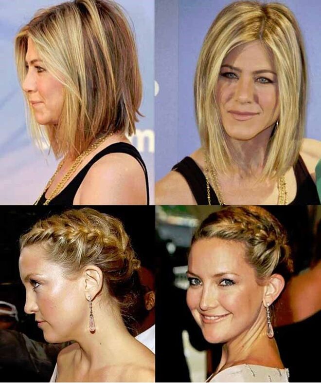 7 | Jennifer Aniston e Kate Hudson | Suba ligeiramente o queixo para evitar o temido papo no pescoço.