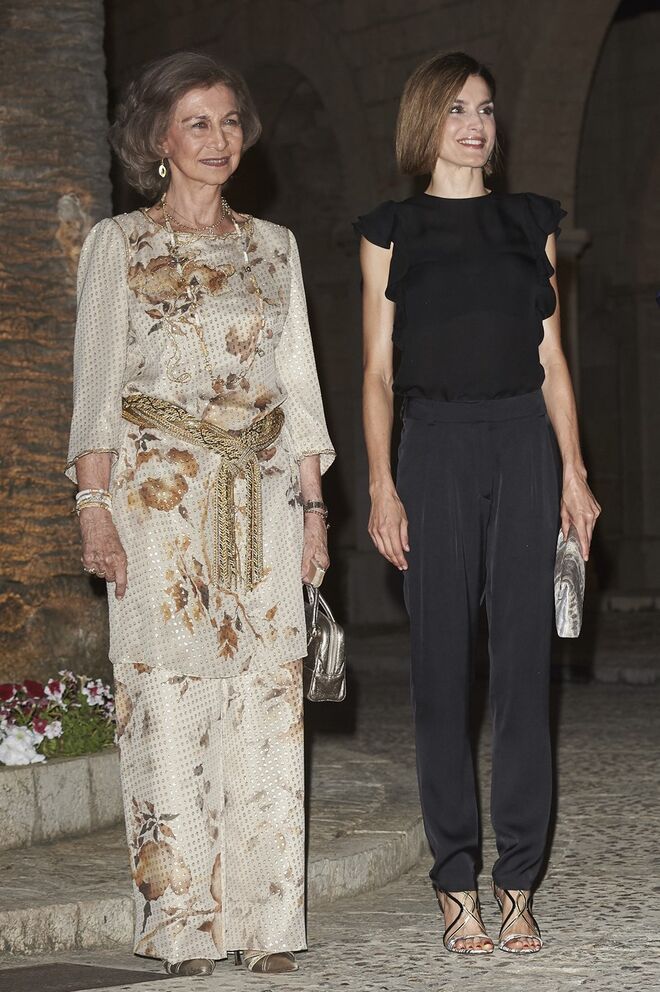 Agosto 2015, com a Rainha Sofia em Palma de Maiorca