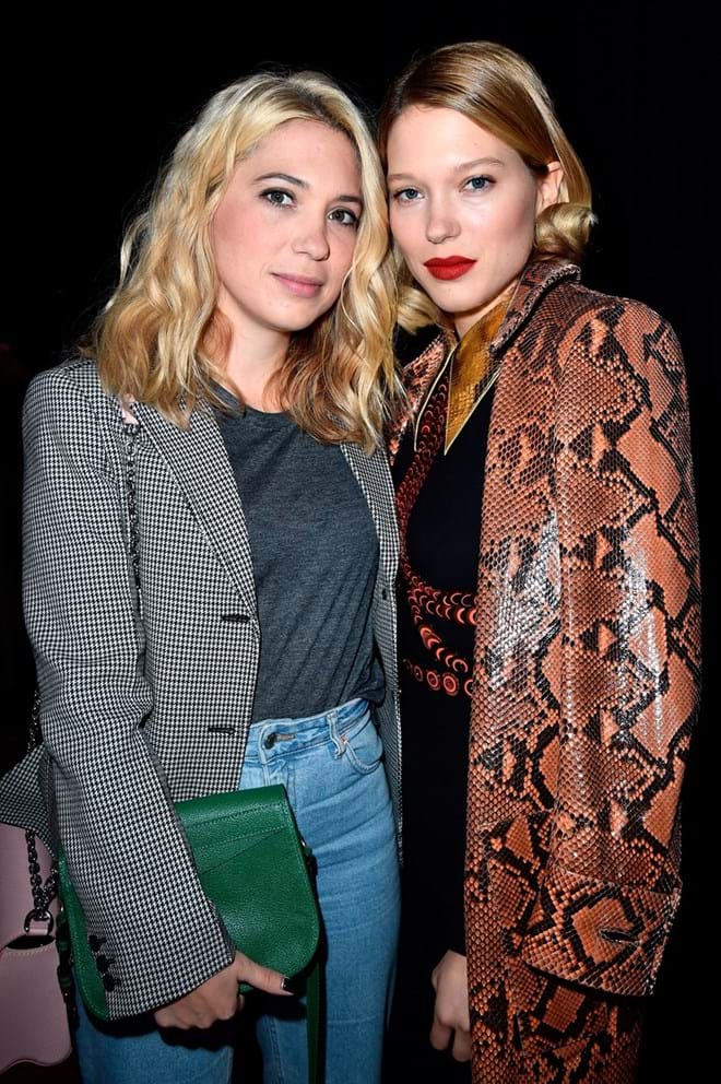 Adele Exarchopoulos and Camille Seydoux attending the Vogue