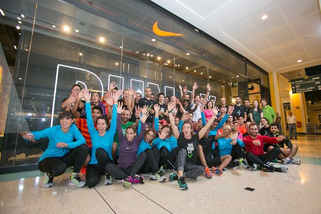 Inauguração da nova Nike Colombo, com corrida liderada por Jessica Augusto e organizada pela Nike Run Club Lisboa.