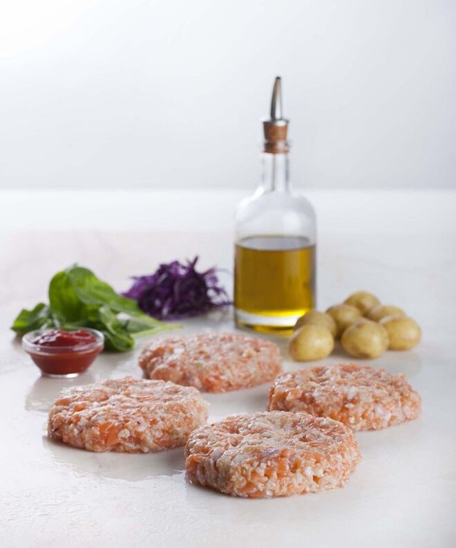 Hamburguer Salmão e choco