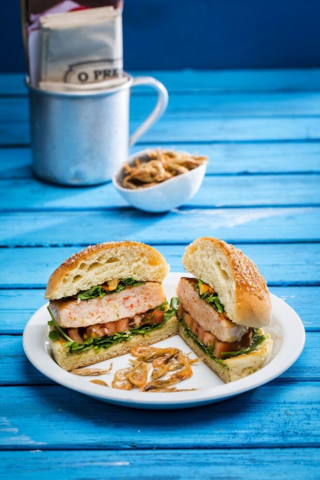 Hamburguer de choco e algas, Prego da Peixaria