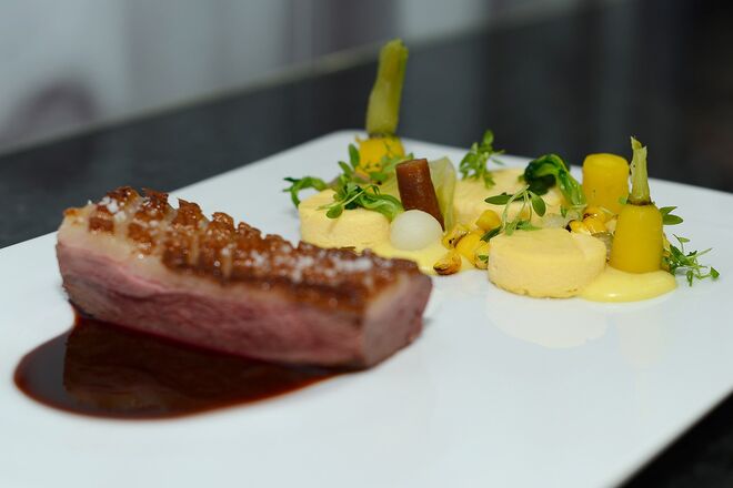 Magret de pato e o aipo