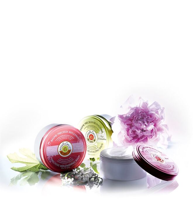 ROGER & GALLET apresenta 3 bálsamos preciosos e ultra-nutritivos, com as fragrâncias Rose, Fleur de Figuier e Fleur de Osmanthus.