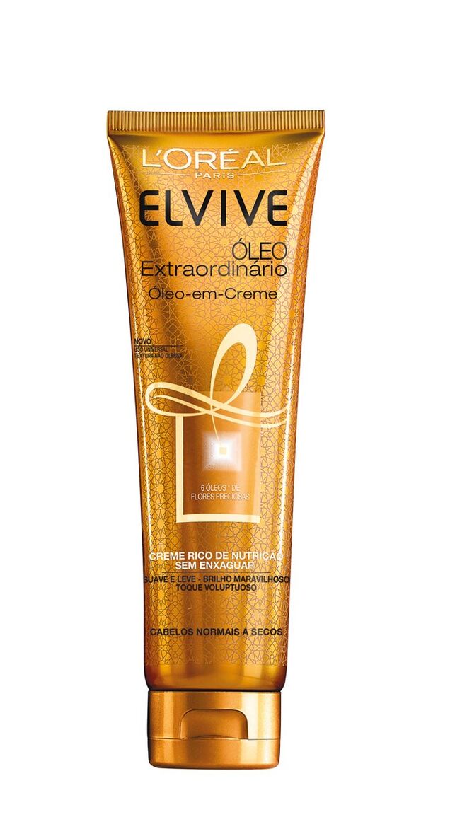 Depois do lançamento da sua 1ª gama de cuidados para cabelos normais a secos, Elvive Óleo Extraordinário com 6 óleos de flores preciosas - um ritual completo de nutrição que adapta o cuidado à fibra e responde às diferentes necessidades dos cabelos normais a secos e secos - L’Oréal Paris apresenta Óleo-em-Creme, uma textura inovadora para nutrir os cabelos normais a secos, sem pesar.