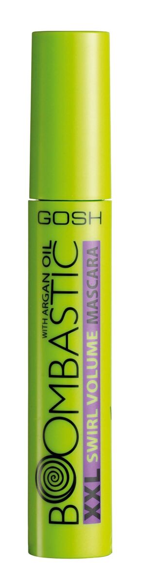 Boombastic Swirl Mascara, Gosh. Uma escova grande e com efeito swirled com filamentos nas pontas que agarram até mesmo as pestanas mais pequenas. A sua forma única moldada em espiral cria um volume espetacular e comprimento.
