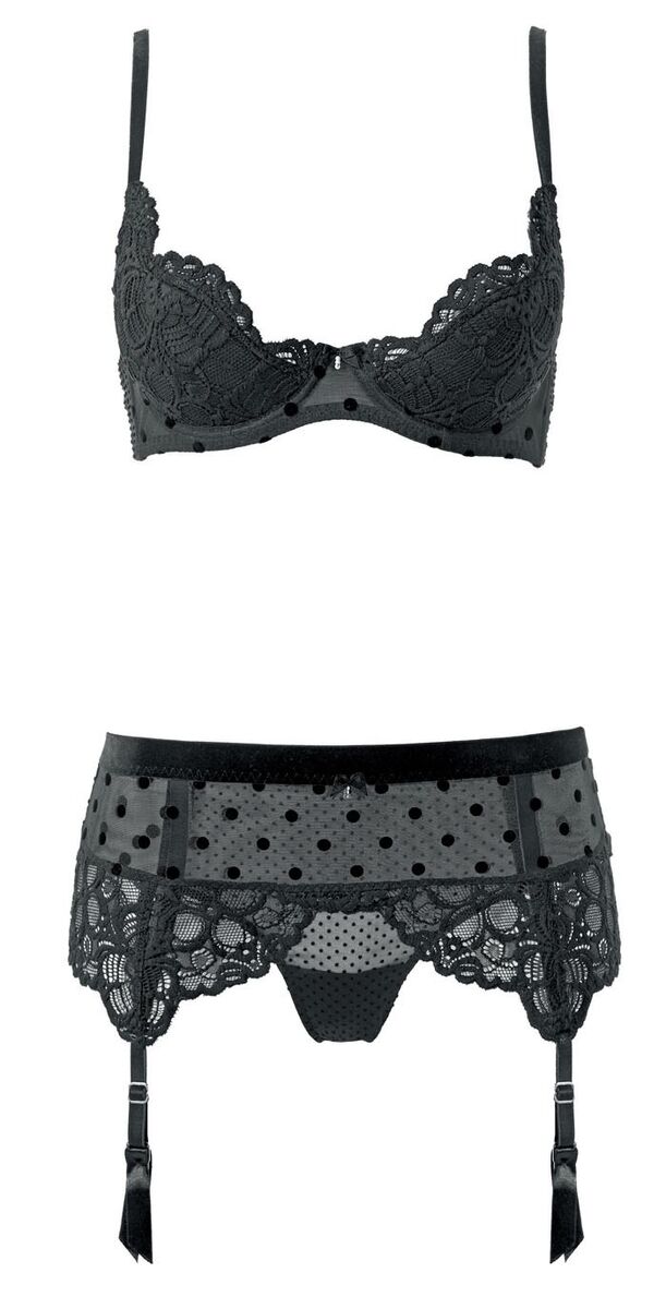 Soutien €29,90 e cueca com ligas €25,90, Intimissimi