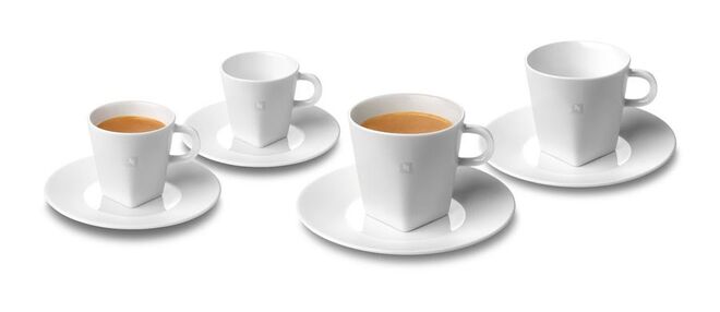 Nespresso Pure Collection, 2 Chávenas espresso & 2 Chávenas cappuccino com 4 pires, 39€