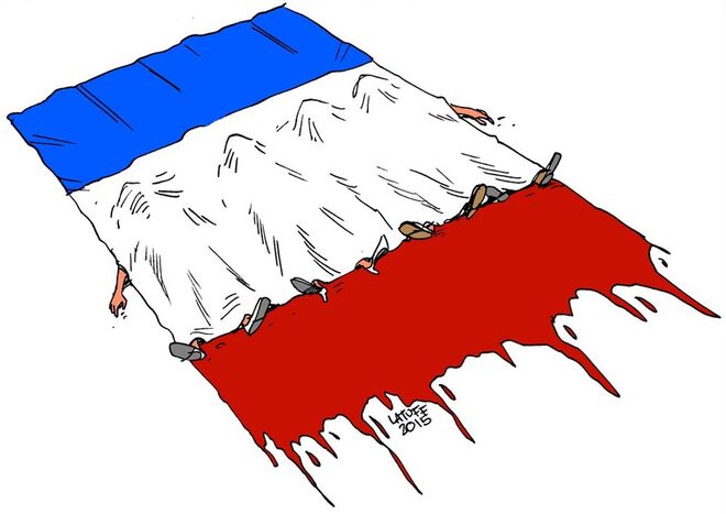 Paris mourns its dead by Carlos Latuff 