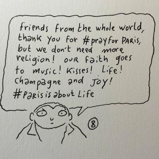 Parisisaboutlife by Charlie Hebdo cartoonist Joann Sfar 