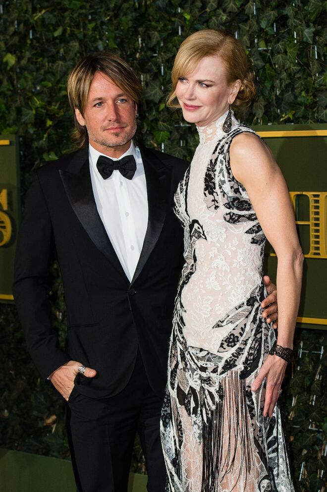 Keith Urban e Nicole Kidman, em Alexander McQueen