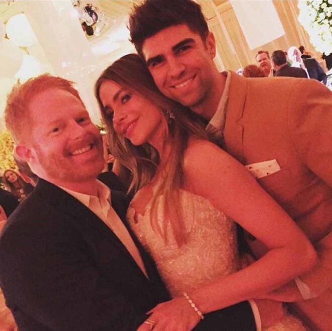 Sofía Vergara com Jesse Tyler e marido (Justin Mikita)