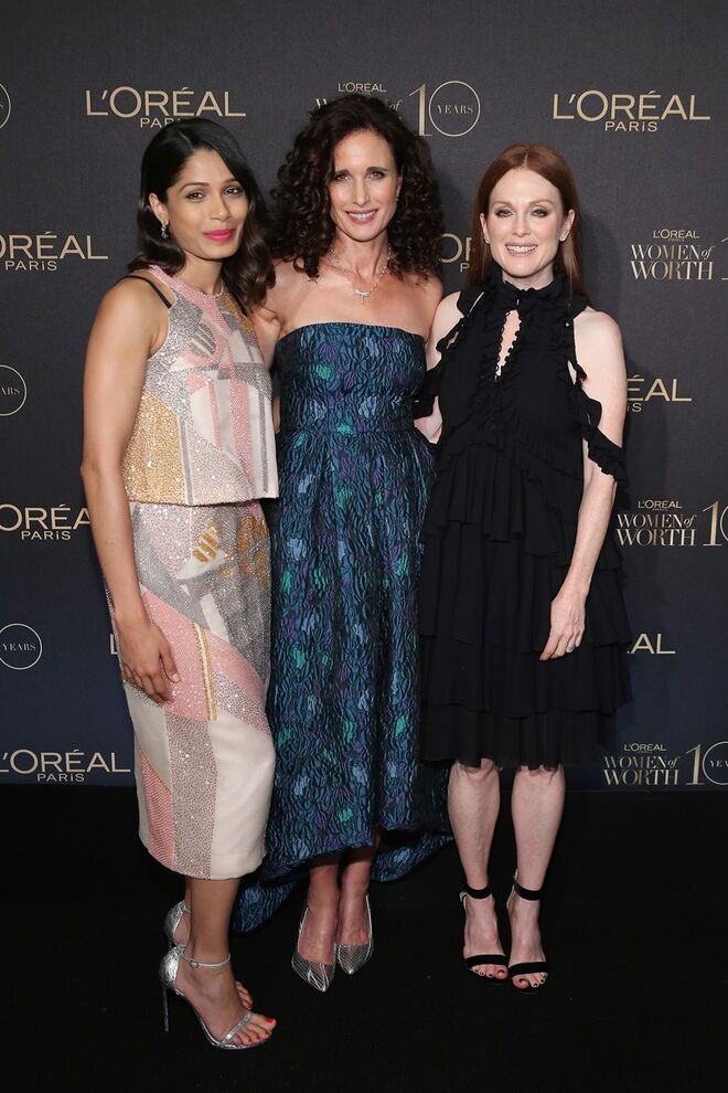 Freida Pinto, Andie MacDowell e Julianne Moore