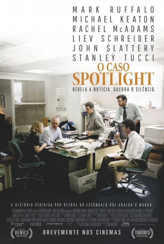 O caso Spotlight: MELHOR FILME – DRAMA; MELHOR REALIZADOR – Tom McCarthy; MELHOR ARGUMENTO - Tom McCarthy, Josh Singer