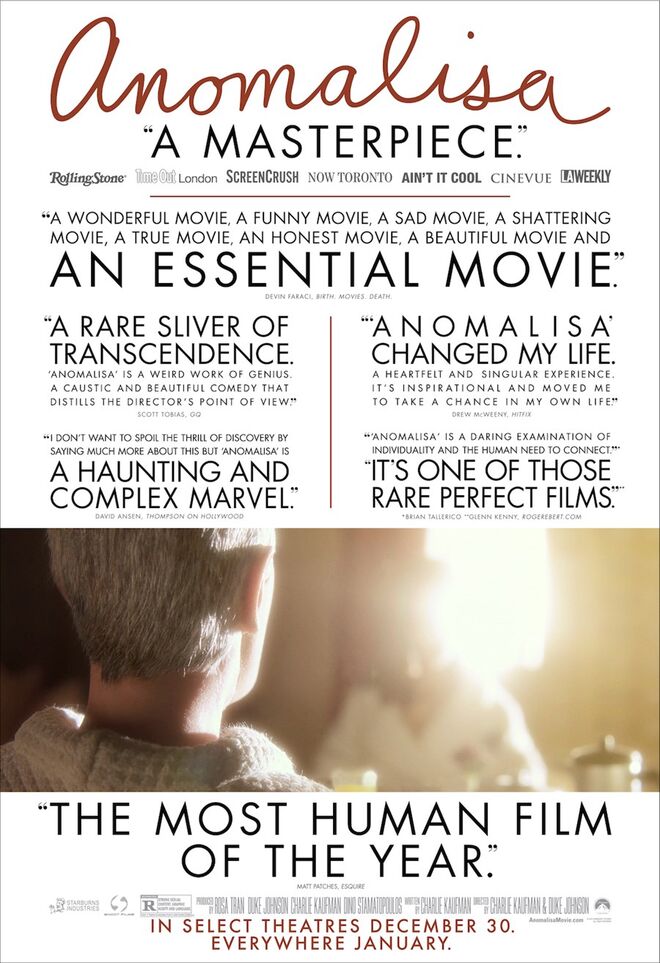 Anomalisa: MELHOR FILME - ANIMAÇÃO