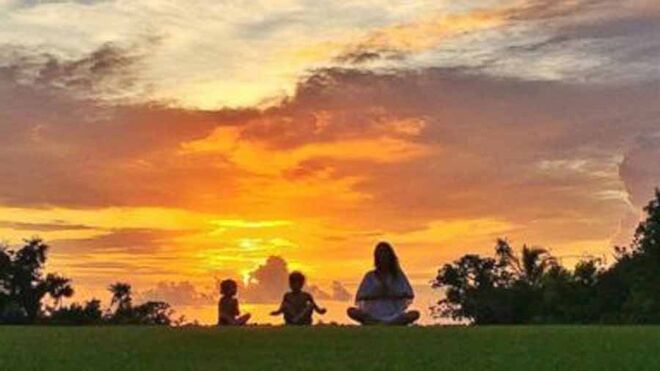 Gisele Bündchen com os filhos, Benjamin e Vivian