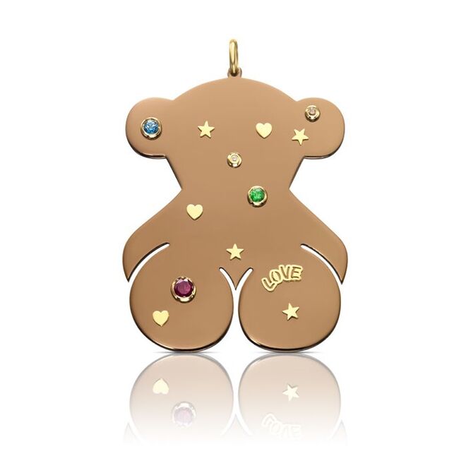 Pendente Lyra em titânio com cristais, €320, Tous 