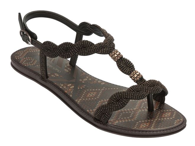 Sandálias Tribale em plástico com missangas, 25,90, Grendha