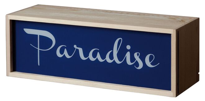 Caixa iluminadora em madeira e acrílico, €79, Seletti