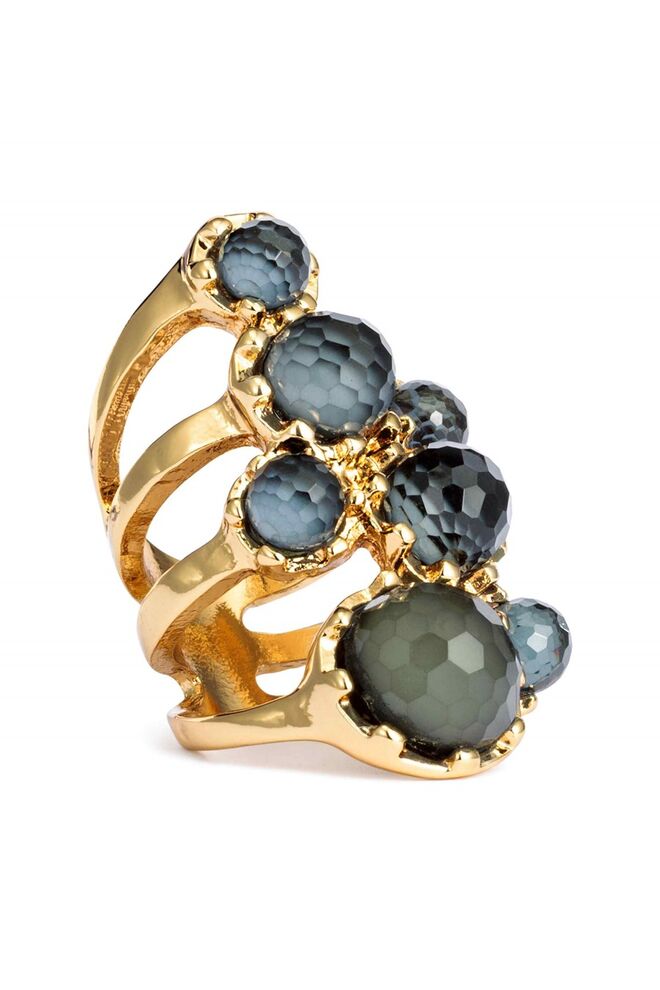 Anel em metal com cristais, €7,99, H&M