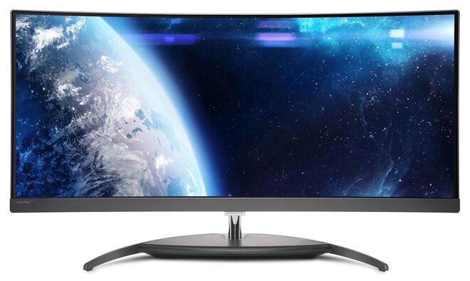 Novo monitor Philips. Os efeitos visuais são nítidos graças à CrystalClear, resolução UltraWide Quad HD (3440x1440), à tecnologia AH-IPS LCD e a um amplo ângulo de visão que dá vida aos gráficos e imagens.