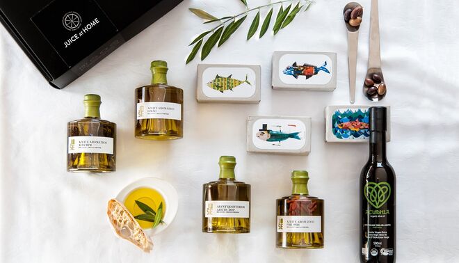 OLIVE OIL EXPERIENCE - O Juice at Home apresenta-se como uma plataforma de venda online que engloba várias áreas como o eating, cooking, tableware, giftbox e design.