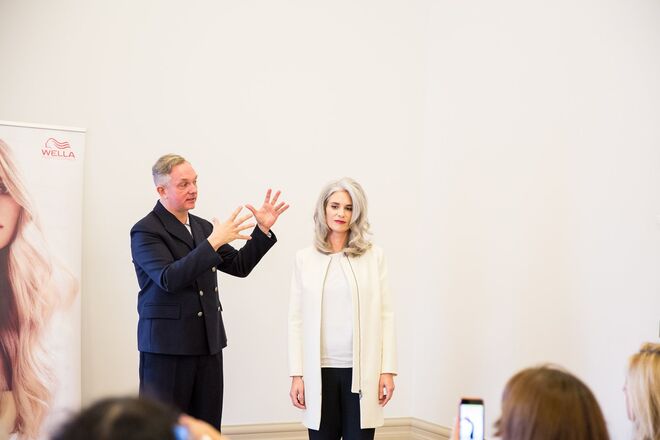 Josh Wood na apresentação Wella Professionals