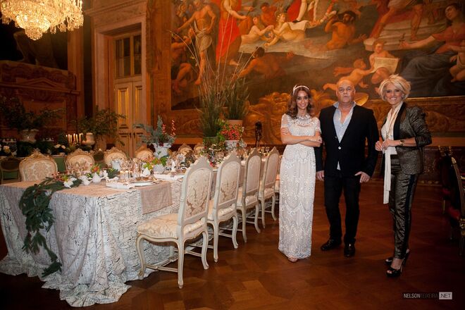 Maria Barros, Salvador Corrêa de Sá e Cristina Santos Silva, decoradores