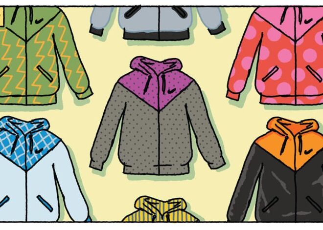 12. 2000s: O Windrunner continua a consolidar o seu estatuto icónico. Torna-se objecto de colaborações com artistas e de inovações tecnológicas da Nike, como o Flywire, que reforça a estrutura do casaco tornando-o mais leve ao mesmo.