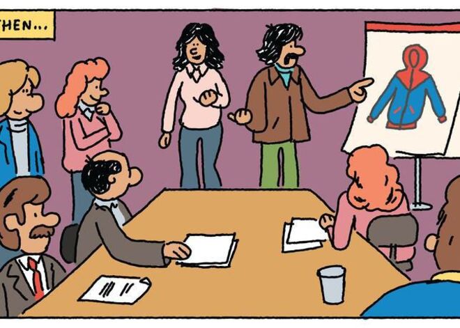 5. A equipa desenvolve uma linha de vestuário pequena mas abrangente. A paleta de cores complementa a linha de calçado da altura e as suas silhuetas incluem: calções de corrida, tops de manga cava, calças e um casaco que é, mais tarde, intitulado “Nike Windrunner.”