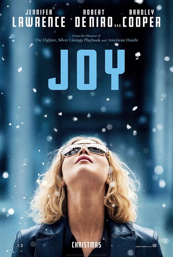 Joy: MELHOR FILME COMÉDIA ou MUSICAL; MELHOR ATRIZ COMÉDIA ou MUSICAL - Jennifer Lawrence; 