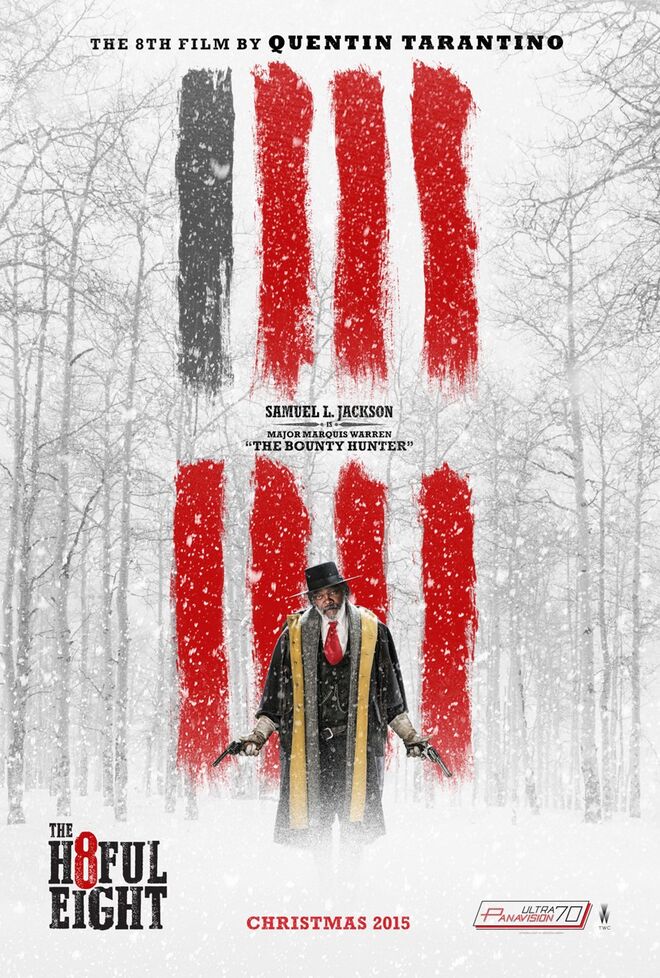 The Hateful Eight | MELHOR ATRIZ SECUNDÁRIA - Jennifer Jason Leigh; MELHOR ARGUMENTO - Quentin Tarantino; MELHOR BANDA SONORA - Ennio Morricone;
