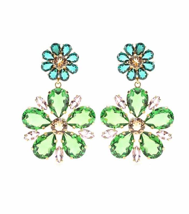 ISABEL SILVA | Brincos em metal com vidro, €645, Dolce & Gabbana