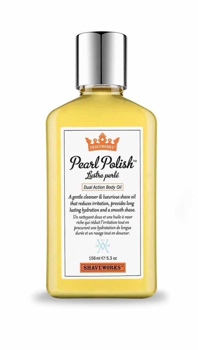 DEPILAÇÃO CONSTANTE | Pearl Polish Body Oil, €36,40, ShaveWorks, na Perfumes & Companhia