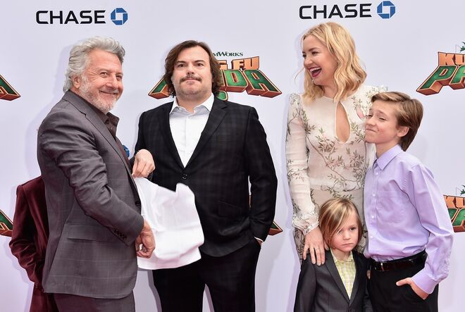 Dustin Hoffman, Jack Black, Kate Hudson, Bingham Hawn Bellamy e Ryder Robinson 