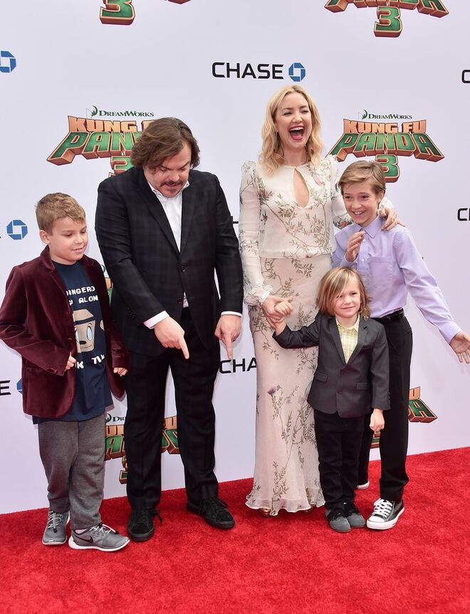 Samuel Jason Black, Jack Black, Kate Hudson, Bingham Hawn Bellamy e Ryder Robinson 