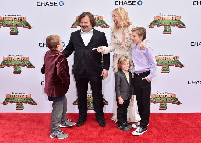 Samuel Jason Black, Jack Black, Kate Hudson, Bingham Hawn Bellamy e Ryder Robinson 