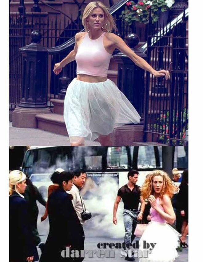 Carrie Bradshaw (Sarah Jessica Parker) em "O Sexo e a Cidade"
