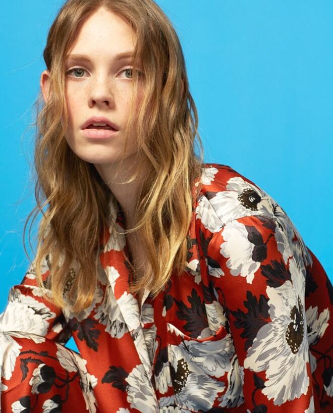 BLUSA ESTILO PIJAMA ESTAMPADA, €39,95