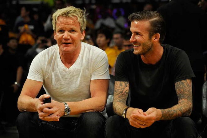 David Beckham e Gordon Ramsay | As suas famílias são tão próximas que já passaram a Páscoa juntas.
