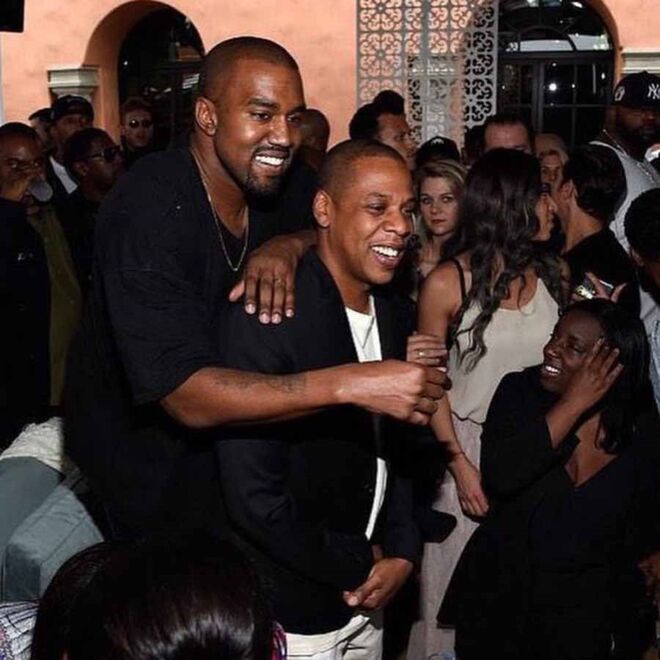 Kanye West e Jay-Z | A amizade ficou tremida desde o casamento de Kanye com Kim Kardashian. Jay-Z e Beyoncé  não estiveram presentes na cerimónia e Kanye West parece ter levado a mal. 
