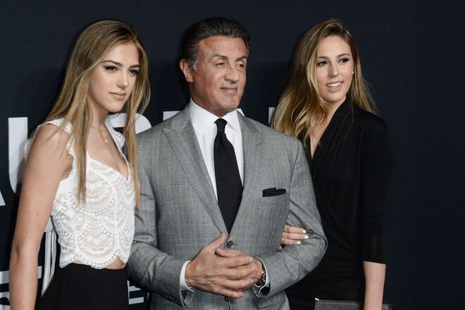 Sistine Stallone, Sylvester Stallone, e Sophia Stallone