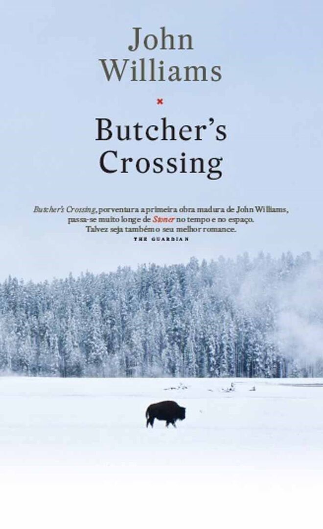 BUTCHER'S CROSSING, de John Williams (D. Quixote) | Tal como Stoner, também este romance passou despercebido durante mais de meio século. Partilham ainda a crueza e a precisão da linguagem que em tudo contribuem para a criação de paisagens inóspitas e atmosferas absolutamente marcantes. No caso, uma vila do Oeste de onde quatro homens – entre eles um jovem recém-saído de Harvard – partem para uma viagem violenta e transformadora.