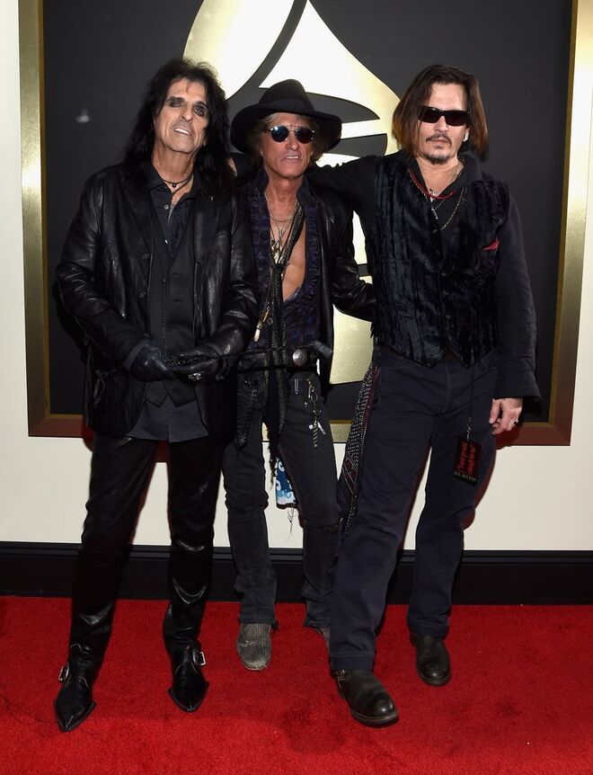 Joe Perry, Alice Cooper e Johnny Depp