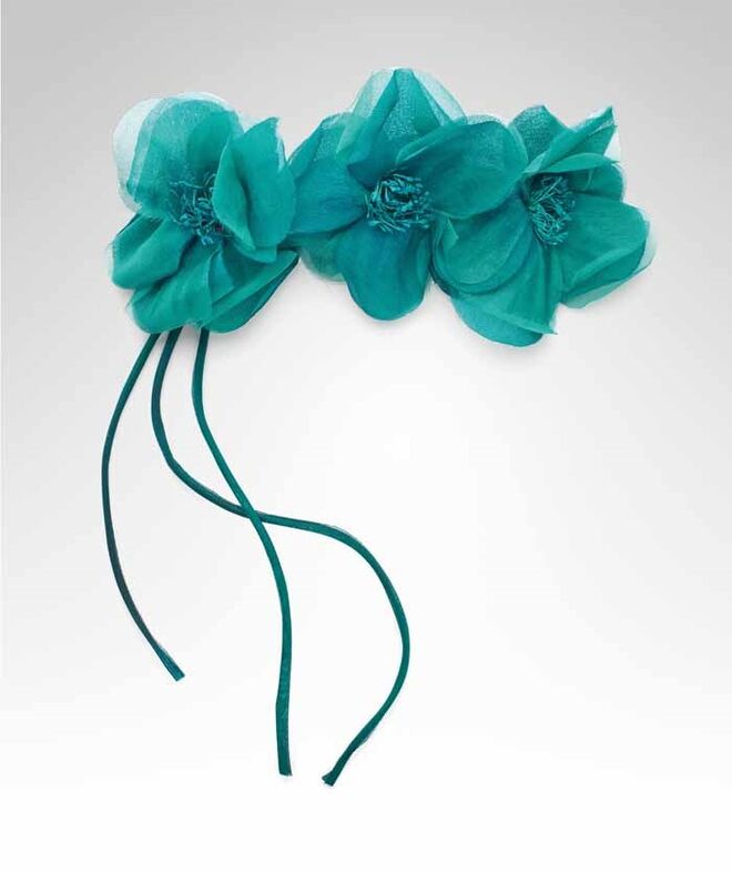 Bandolete em seda e organza, Gucci (preço sob consulta)