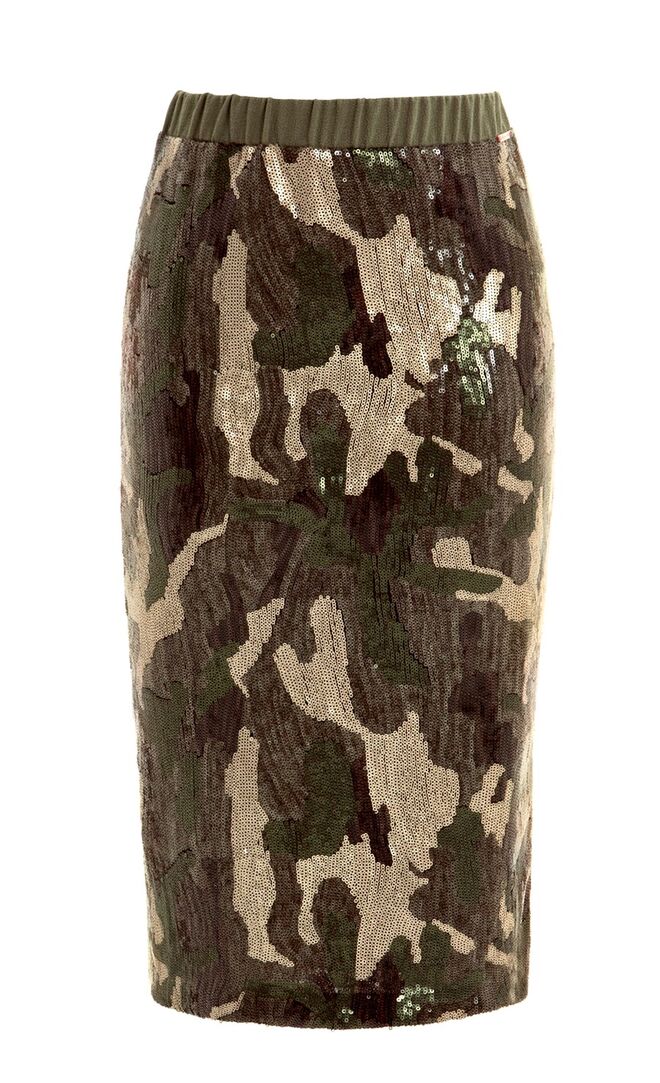 Saia em jersey com lantejoulas, Liu Jo (preço sob consulta)